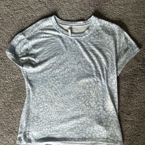 Blue and White Patterned T-Shirt